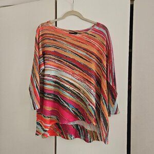 Nally & Millie Multi-Color Tunic Top - One Size